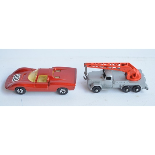 203 - Three vintage Matchbox Superfast diecast model cars with original boxes to include No12 Safari Land ... 