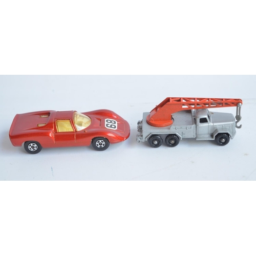 203 - Three vintage Matchbox Superfast diecast model cars with original boxes to include No12 Safari Land ... 