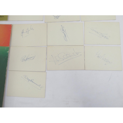 938 - Leeds United Interest - 15 1972 Leeds United team and team related signatures written on individual ... 