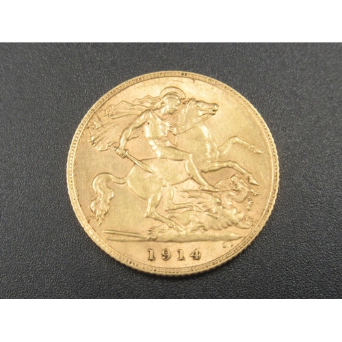 643 - George V 1914 half-sovereign