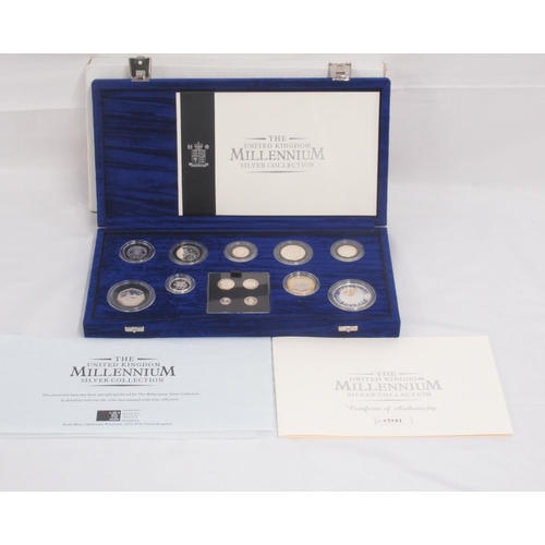 719 - Royal Mint The United Kingdom Millennium Silver Collection No. 07861 of 15000, with COA