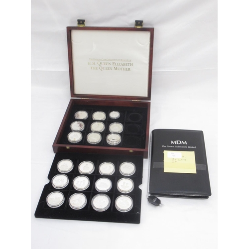 722 - The Official Coin Collection in Honour of H.M. Queen Elizabeth The Queen Mother case cont. 20  Royal... 