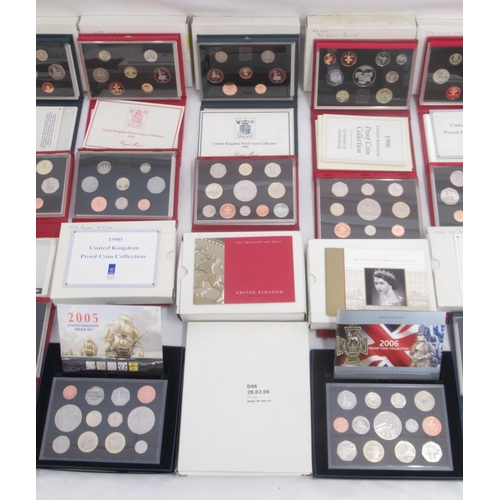 781 - Royal Mint United Kingdom Proof Coin collections for 1984, 1985, 1986, 1987, 1988(x2), 1989, 1990, 1... 