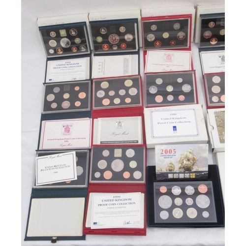 781 - Royal Mint United Kingdom Proof Coin collections for 1984, 1985, 1986, 1987, 1988(x2), 1989, 1990, 1... 