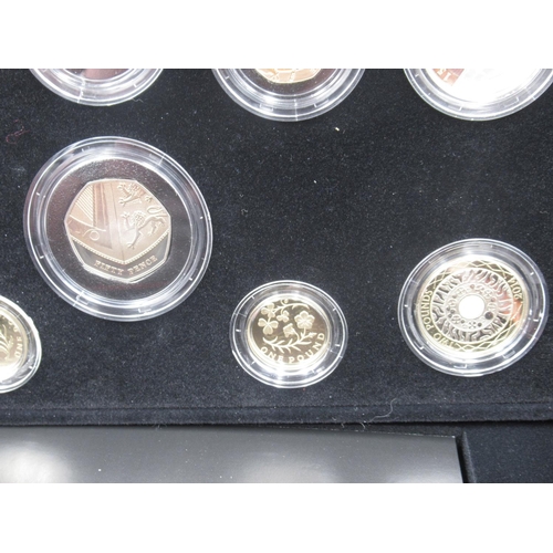 756 - The Royal Mint United Kingdom 2014 Premium proof coin set, a fifteen-coin set in fitted issue case w... 