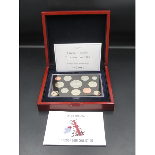 755 - Royal Mint - 2007 United Kingdom Executive Proof Set, Limited Edition no.3194/5000, in original box ... 