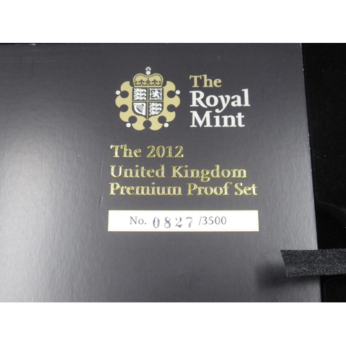 754 - Royal Mint - The 2012 United Kingdom Premium Proof Collection,a eleven coin set  fitted issue case w... 