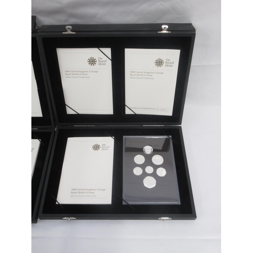 715 - The Royal Mint - 2008 United Kingdom Coinage Royal Shield of Arms Silver Proof Collection Limited Ed... 