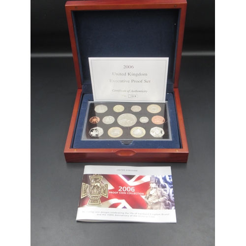 748 - Royal Mint 2006 United Kingdom Executive Proof Set, Limited Edition no.1608/5000 in original box wit... 