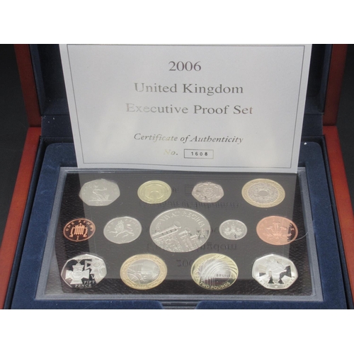 748 - Royal Mint 2006 United Kingdom Executive Proof Set, Limited Edition no.1608/5000 in original box wit... 