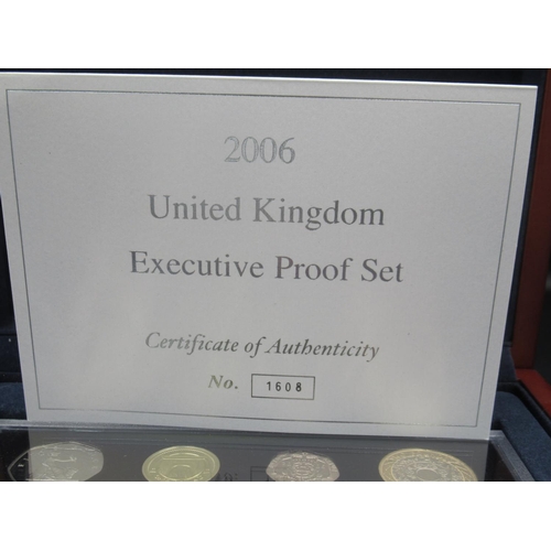 748 - Royal Mint 2006 United Kingdom Executive Proof Set, Limited Edition no.1608/5000 in original box wit... 