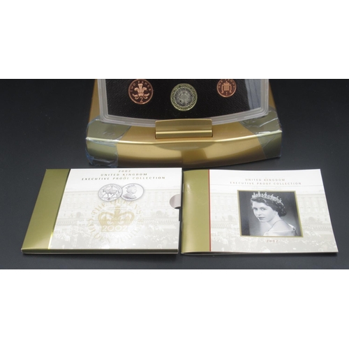 733 - Royal Mint - 2002 United Kingdom 'The Golden Jubilee' Executive Proof Set in original box with broch... 