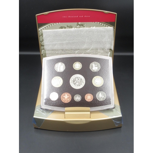 736 - Royal Mint - 2003 United Kingdom 'The Golden Jubilee' Executive Proof Set in original box with broch... 