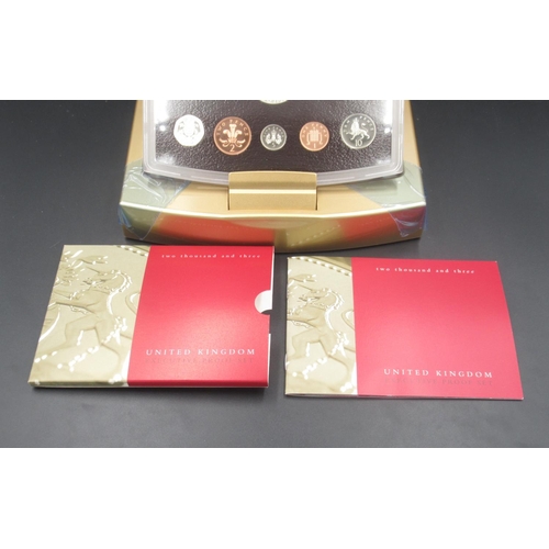 736 - Royal Mint - 2003 United Kingdom 'The Golden Jubilee' Executive Proof Set in original box with broch... 