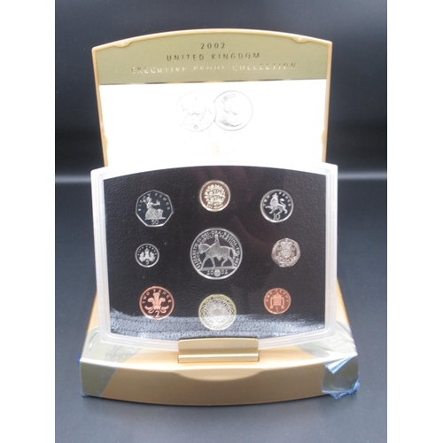 734 - Royal Mint - 2002 United Kingdom 'The Golden Jubilee' Executive Proof Set in original box with broch... 