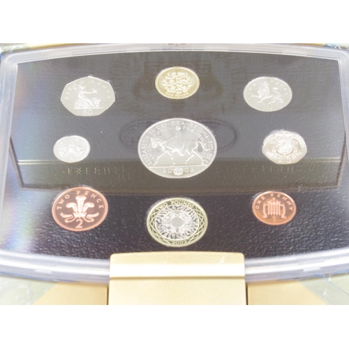 734 - Royal Mint - 2002 United Kingdom 'The Golden Jubilee' Executive Proof Set in original box with broch... 