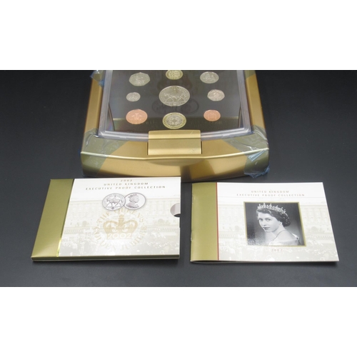 734 - Royal Mint - 2002 United Kingdom 'The Golden Jubilee' Executive Proof Set in original box with broch... 