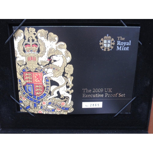 732 - Royal Mint - 2009 United Kingdom Executive Proof Set, including Kew Gardens 50p, Limited Edition no.... 