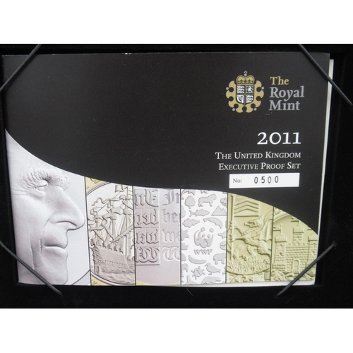 739 - Royal Mint - 2011 United Kingdom Executive Proof Set, Limited Edition no.0500/5000, in original box ... 