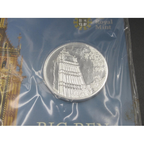 712 - Royal Mint - 2 Big Ben Heartbeat of the Nation 2015 UK £100 fine silver coins, both in original pack... 