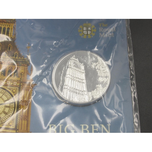 712 - Royal Mint - 2 Big Ben Heartbeat of the Nation 2015 UK £100 fine silver coins, both in original pack... 