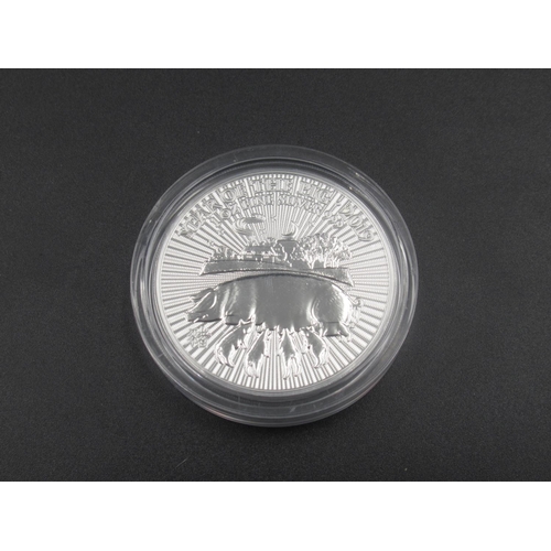 700 - Royal Mint - 10 2019 Year of the Pig 1oz fine silver £2 coins, all encapsulated