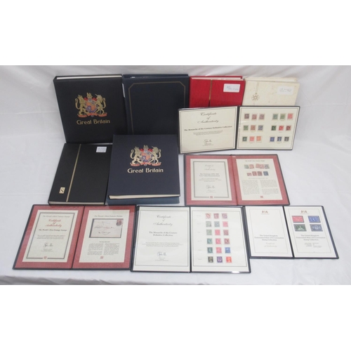 817 - A collection of 6 folders containing assorted GB stamps from the c19th & c20th covering Queen Victor... 