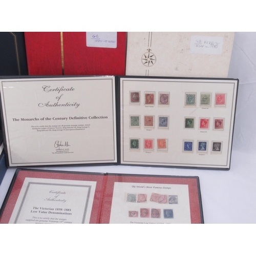 817 - A collection of 6 folders containing assorted GB stamps from the c19th & c20th covering Queen Victor... 