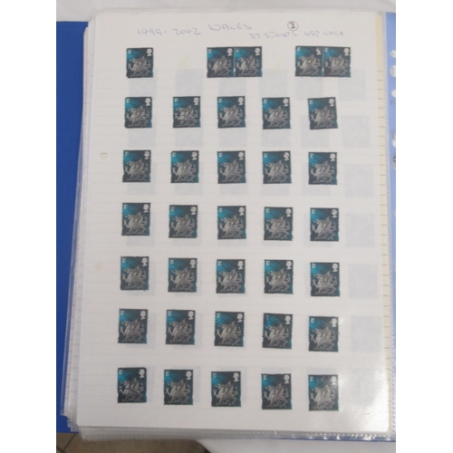 819 - Large collection of GB stamps to inc. folder cont. Scottish, Welsh and Northern Irish stamps from th... 