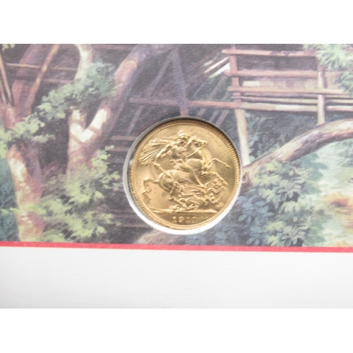 798 - Internet Stamps presentation cover for The Golden Jubillee with George V 1911 Sovereign, Limited Edi... 