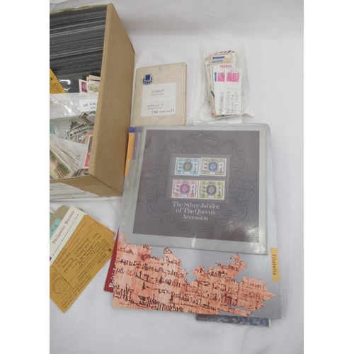 828 - Assorted collection of stamps and covers both loose and in folders/albums, collection of tweezers an... 