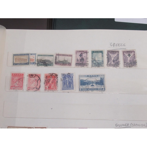 830 - Davo Liechtenstein stamp album, 2 stamp albums cont. various world stamps, Davo USA stamp album and ... 