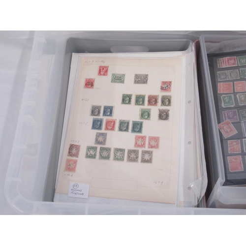 831 - Assorted collection of stamps both loose and in stamp sheets/presentations (qty. in 1 box)