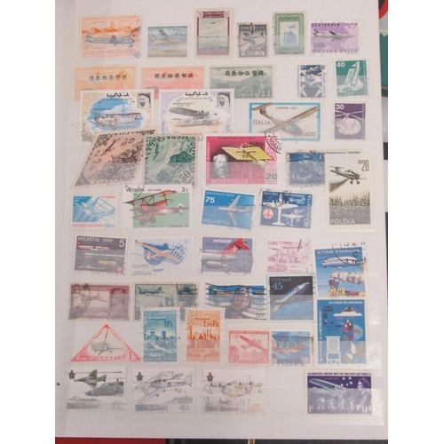 833 - Stamp album cont. various international Aircraft stamps, stamp folder cont. stamps from Iran(Persia)... 