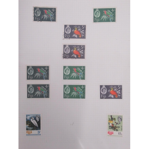 834 - 2 stamp folders cont. mixed international stamps relating to birds, a stamp album cont. mixed intern... 