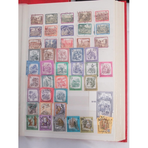 835 - Stamp album cont. Indian stamps from the 1850s to late 1950s, stamp album cont. Austrian stamps, sta... 