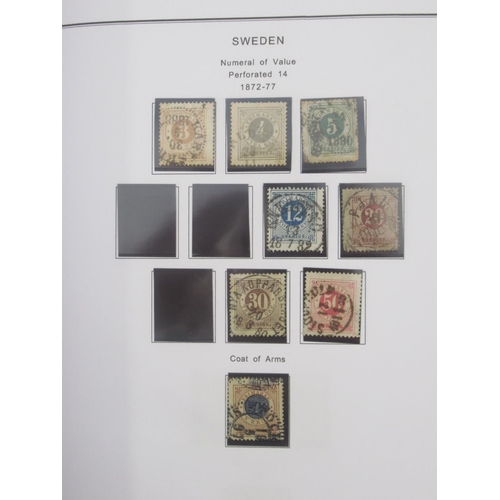 836 - Davo album of Swedish stamps, 2 other albums of Swedish Stamps, folder of Greek stamps, a empty stam... 