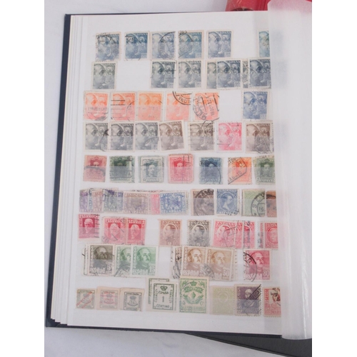 837 - Stamp album cont. Polish stamps, stamp album of French Stamps, a folder cont. stamps and postcards a... 