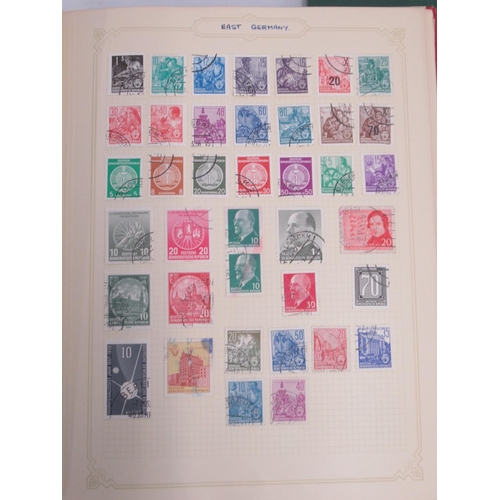 837 - Stamp album cont. Polish stamps, stamp album of French Stamps, a folder cont. stamps and postcards a... 