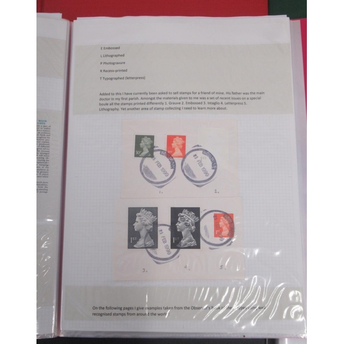 837 - Stamp album cont. Polish stamps, stamp album of French Stamps, a folder cont. stamps and postcards a... 