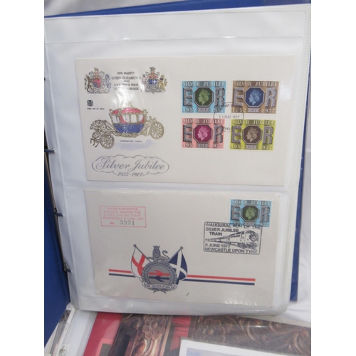 838 - Assorted collection of FDC's and stamps in 5 folders/albums, and loose, also the Royal Mail Year Pac... 