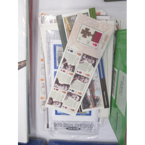 838 - Assorted collection of FDC's and stamps in 5 folders/albums, and loose, also the Royal Mail Year Pac... 