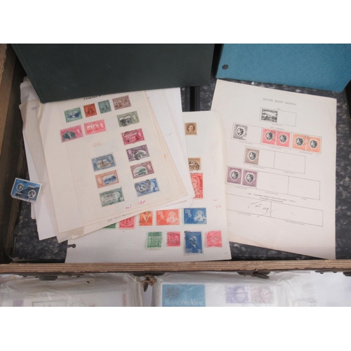 840 - Suitcase cont. mixed collection of c20th British and International stamps, covers & FDC's, loose and... 