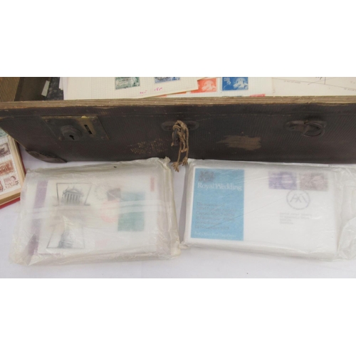 840 - Suitcase cont. mixed collection of c20th British and International stamps, covers & FDC's, loose and... 