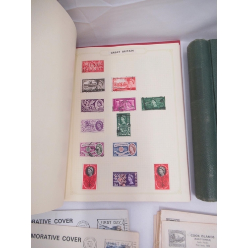 841 - Assorted collection of GB and International stamps both loose and in 2 stamp albums