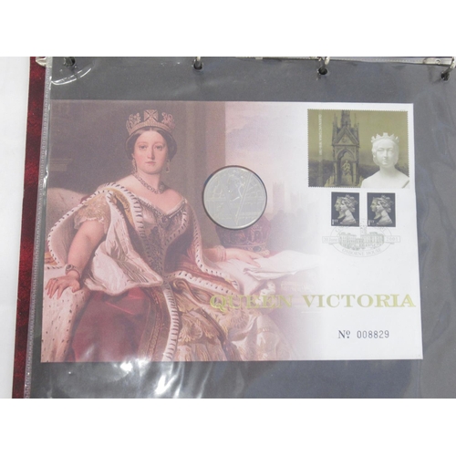 810 - Assorted collection of Coin covers in folder and loose to inc. The 100th Year of HM Queen Elizabeth ... 