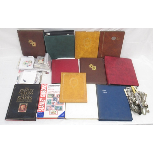 847 - Assorted collection of mixed GB and International stamps loose and in 10 albums/folders, with 2 Stan... 