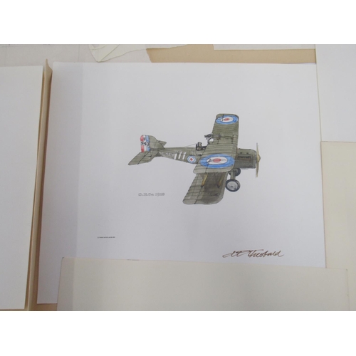 815 - Of flown cover and RAF interest -rough sketches and prints by Tony Theobald, British artist who spec... 