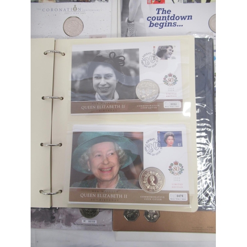 809 - Large assorted collection of coin covers in folders, original white carboard envelopes, etc. to inc.... 