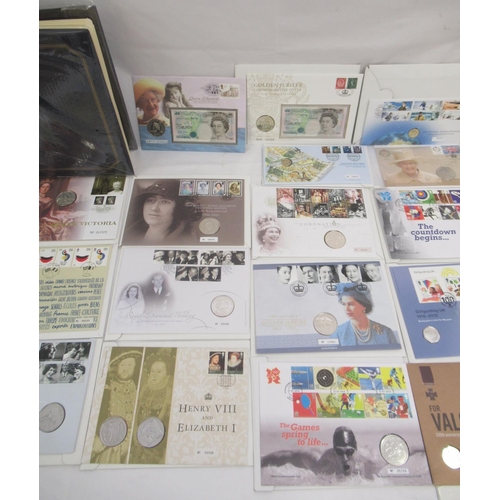 809 - Large assorted collection of coin covers in folders, original white carboard envelopes, etc. to inc.... 